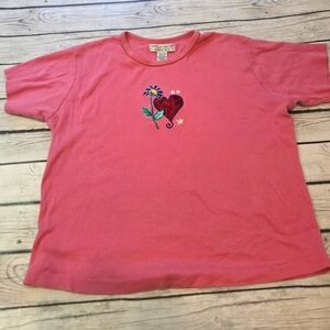 VTG Carolyn Taylor Women's Pink Embroidered T-shirt